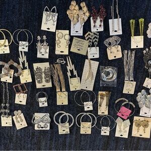 Earring Costume Lot women fashion jewelry Hoops 43 Pairs Brand Lot Wholesale